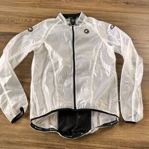Pactimo Mens Full Zip Cycling Hiking Ultra-Lite Rain Jacket Size XL Clear EUC